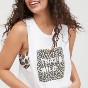 Offline by Aerie That’s Wild Leopard Print Graphic Muscle Tank Small